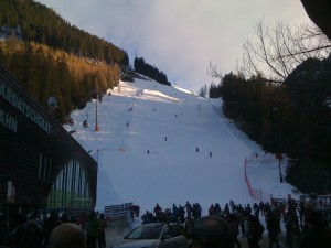 The view of Red 1 from Hotel Elisabeth Apres Ski